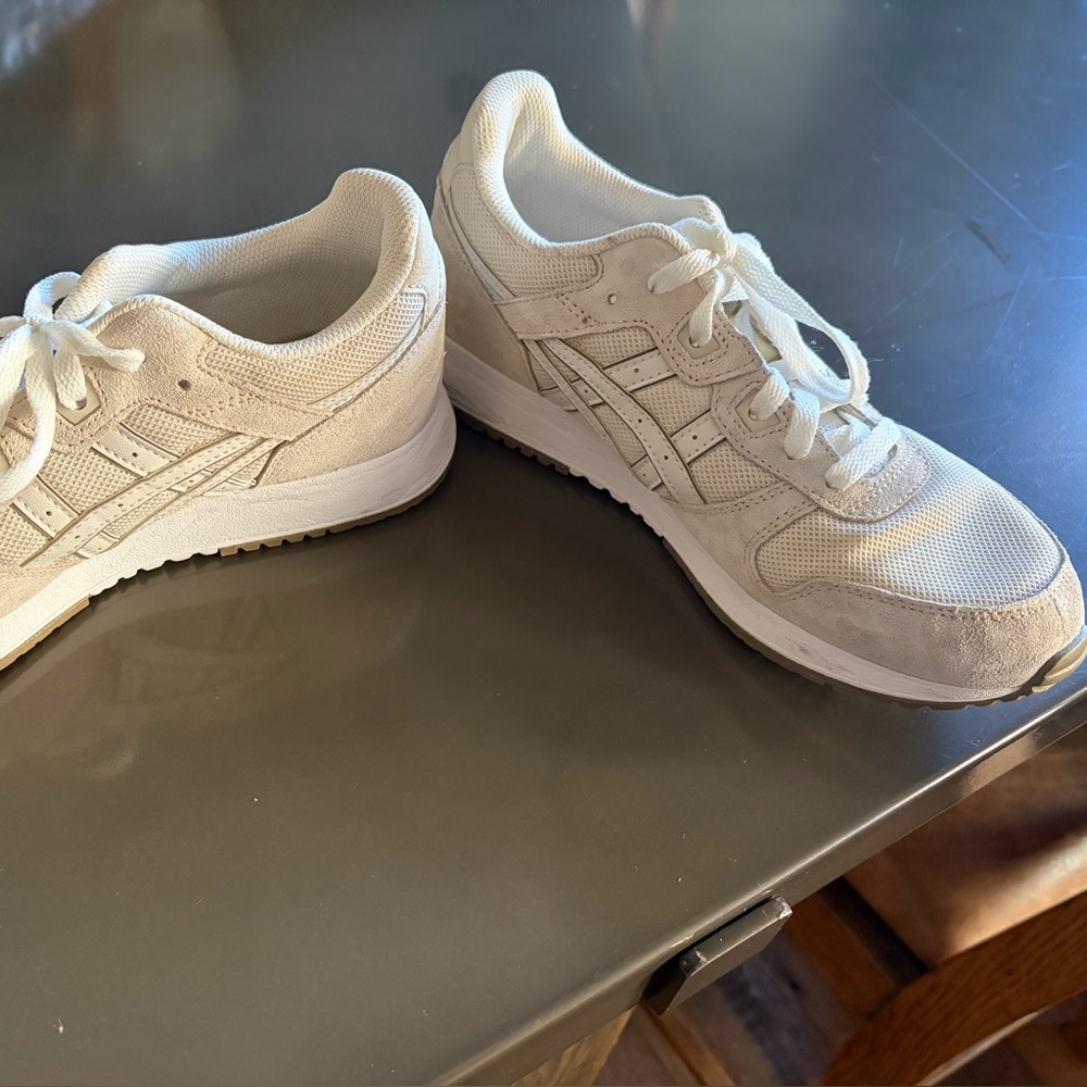 Asics Cream Athletic Sneakers